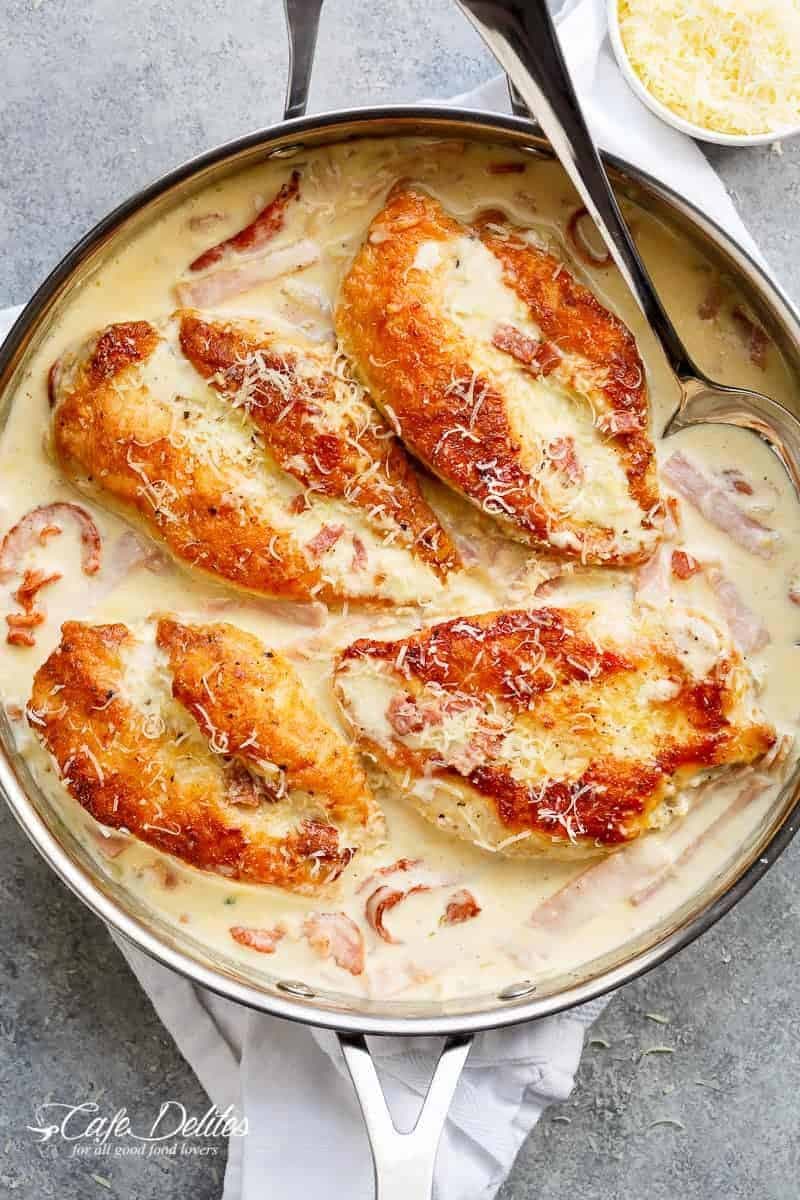 Creamy Parmesan Carbonara Chicken
