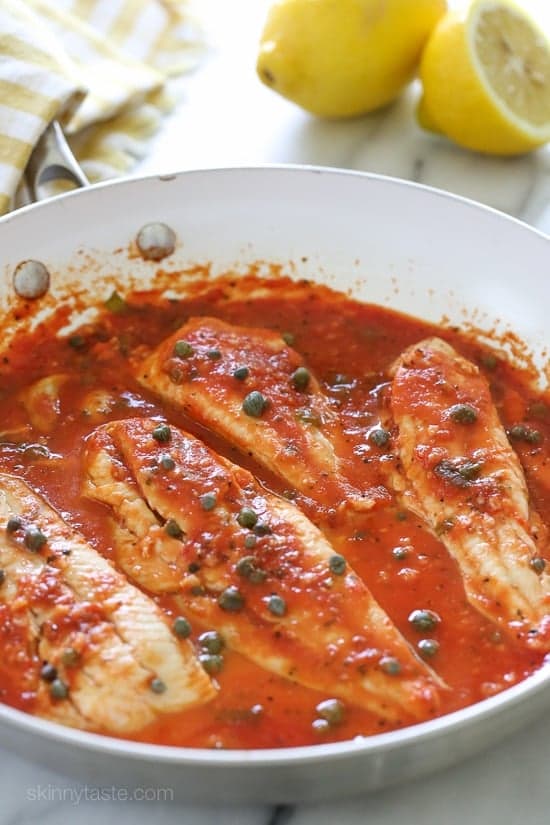 Fish with Tomatoes, White Wine and Capers
