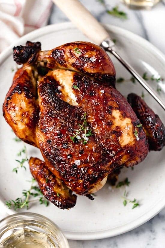 Buttermilk-Marinated Air Fryer Whole Roasted Chicken
